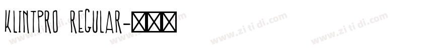 KlintPro Regular字体转换 KlintPro Regular字体转换